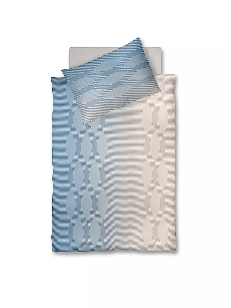 FLEURESSE Satin Bettwäsche MODERN LIFE B 70x90cm/140x200cm  blau