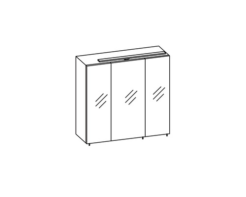 Pelipal spiegelkast 60 x 20 x 70 cm eiken 2-deurs