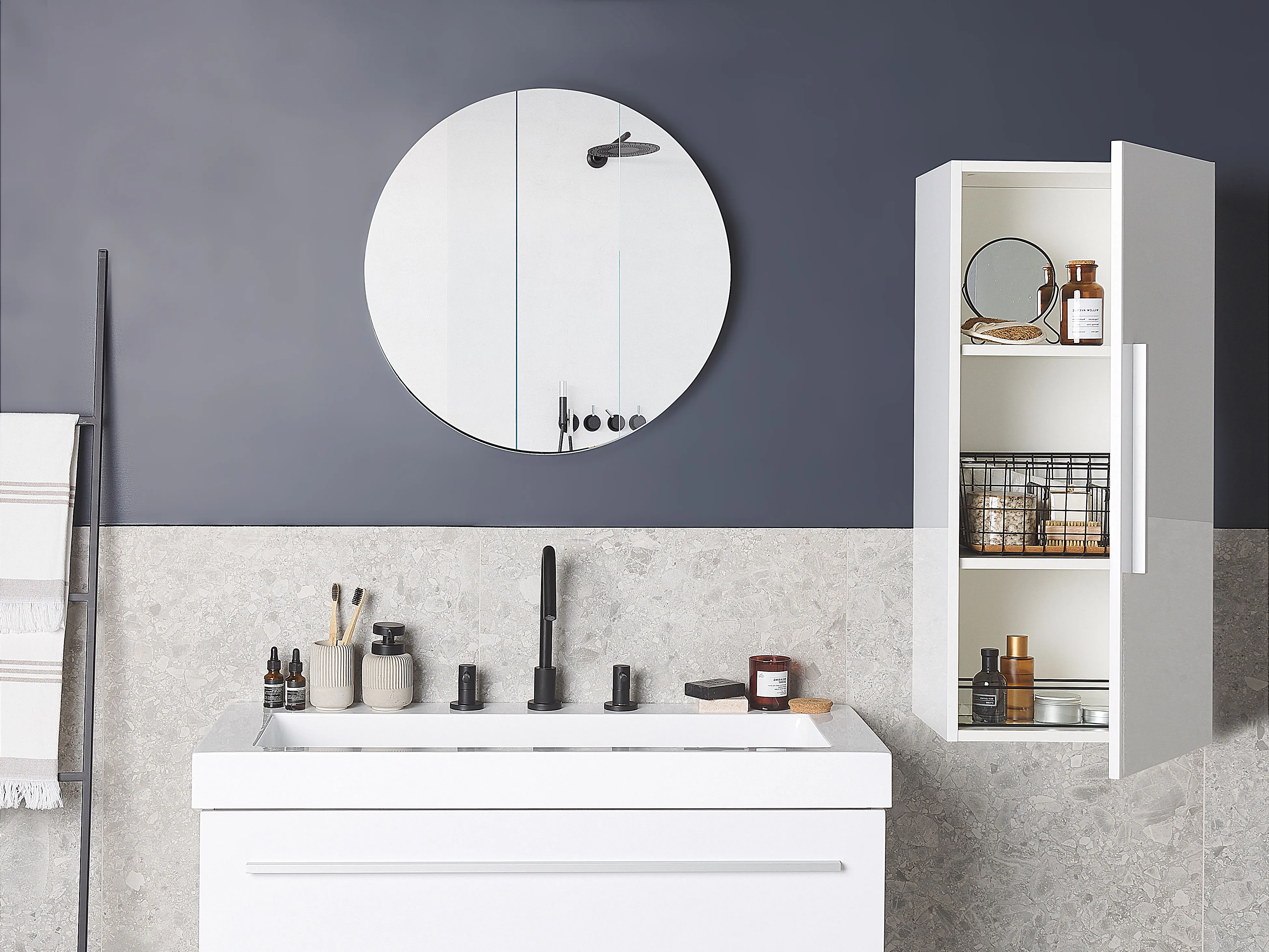 Hangende badkamerkast BILBAO 40 cm Wit