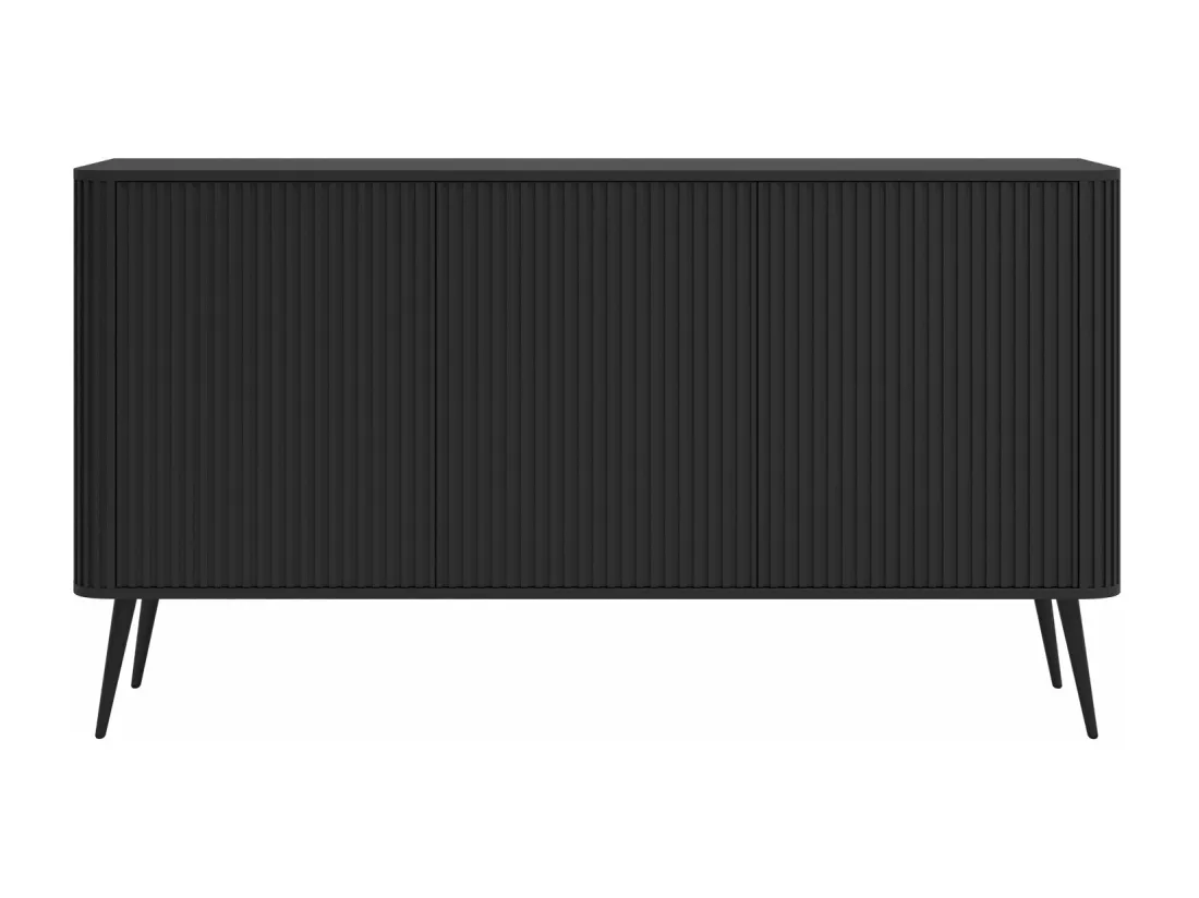 Buffet 3 portes - 163 cm - noir - OVARLO