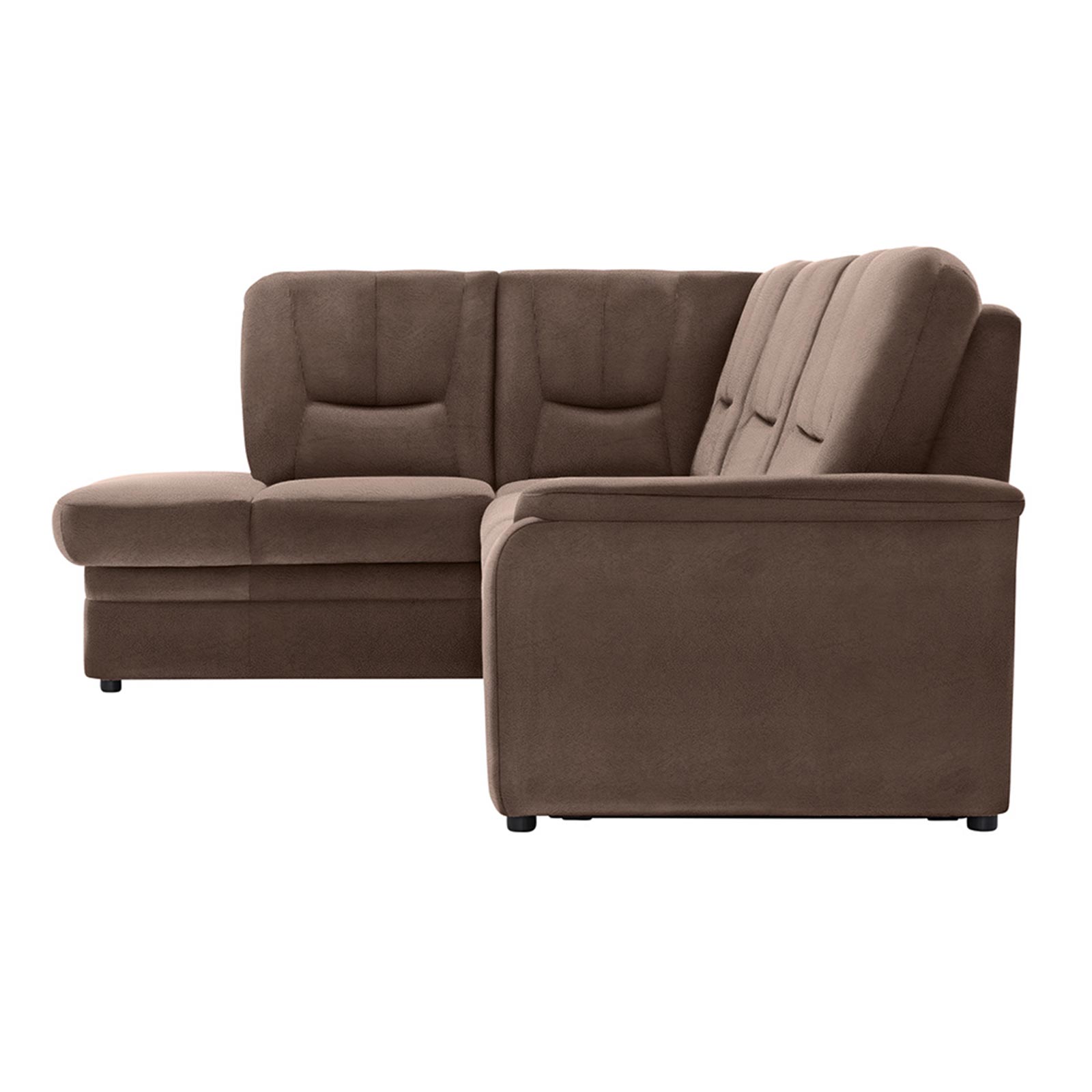 polsterpower Ecksofa - Saddle nougat - Basismodell - Ottomane links