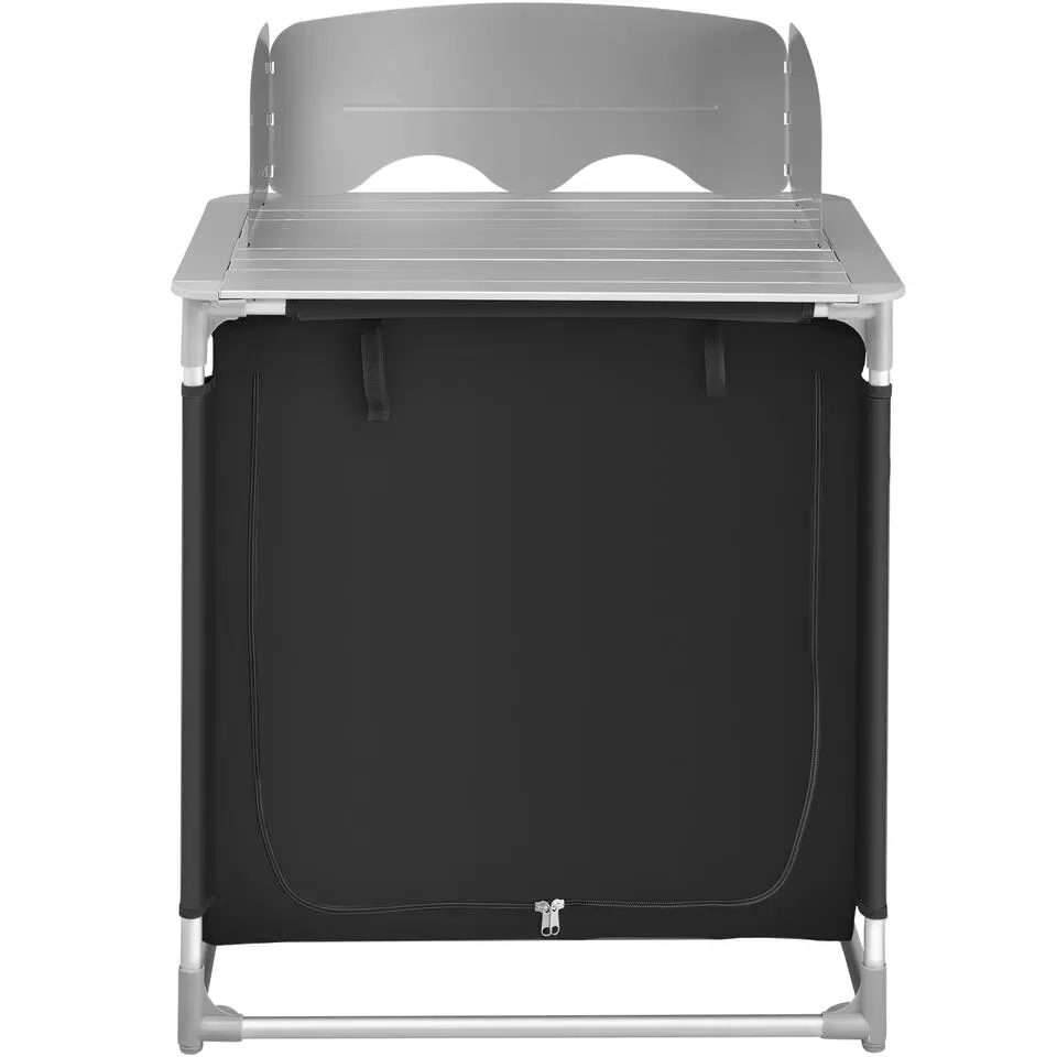 tectake - Campingkeuken 76x53,5x107cm, Zwart