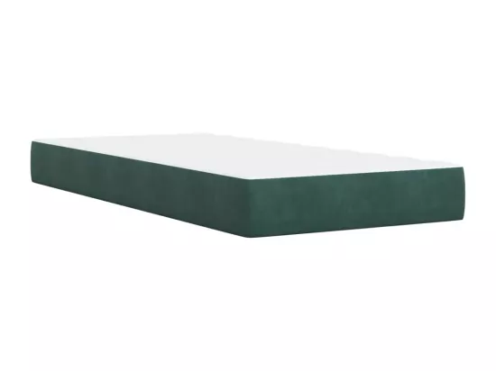 Sommier à lattes de lit avec matelas Vert foncé 90x190 cm