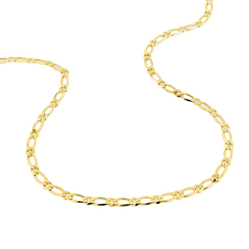 Bracelet Mixte 18 cm - Cheval alterné - Or 18 Carats - Largeur 3 mm