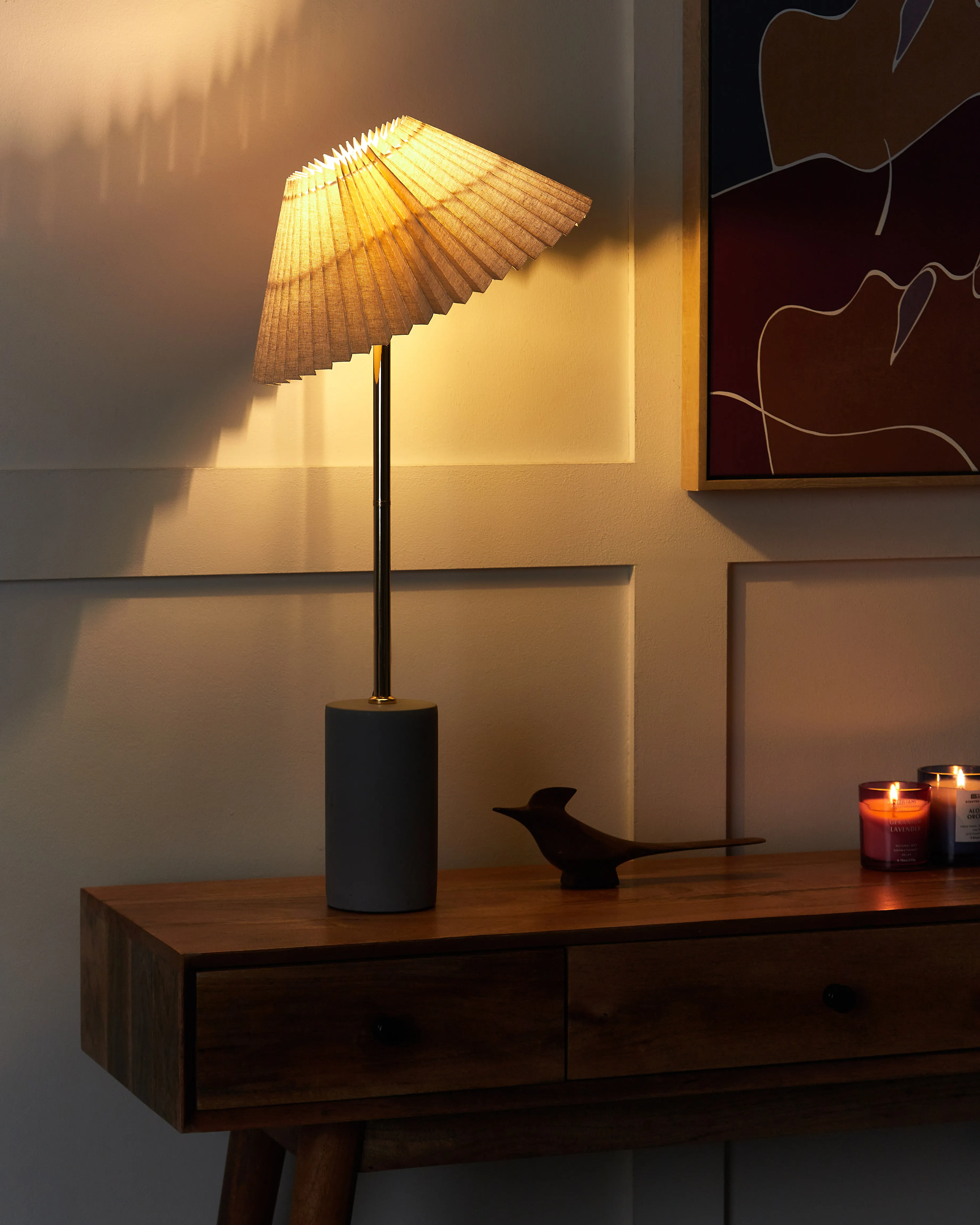Tafellamp BALUARTE Kunstlinnen Beige