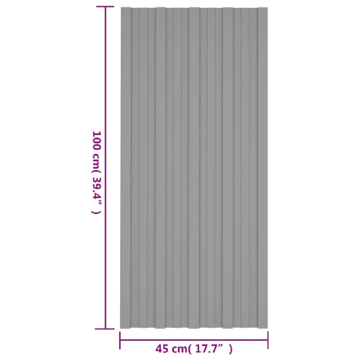 vidaXL Panneaux De Toiture - Gris