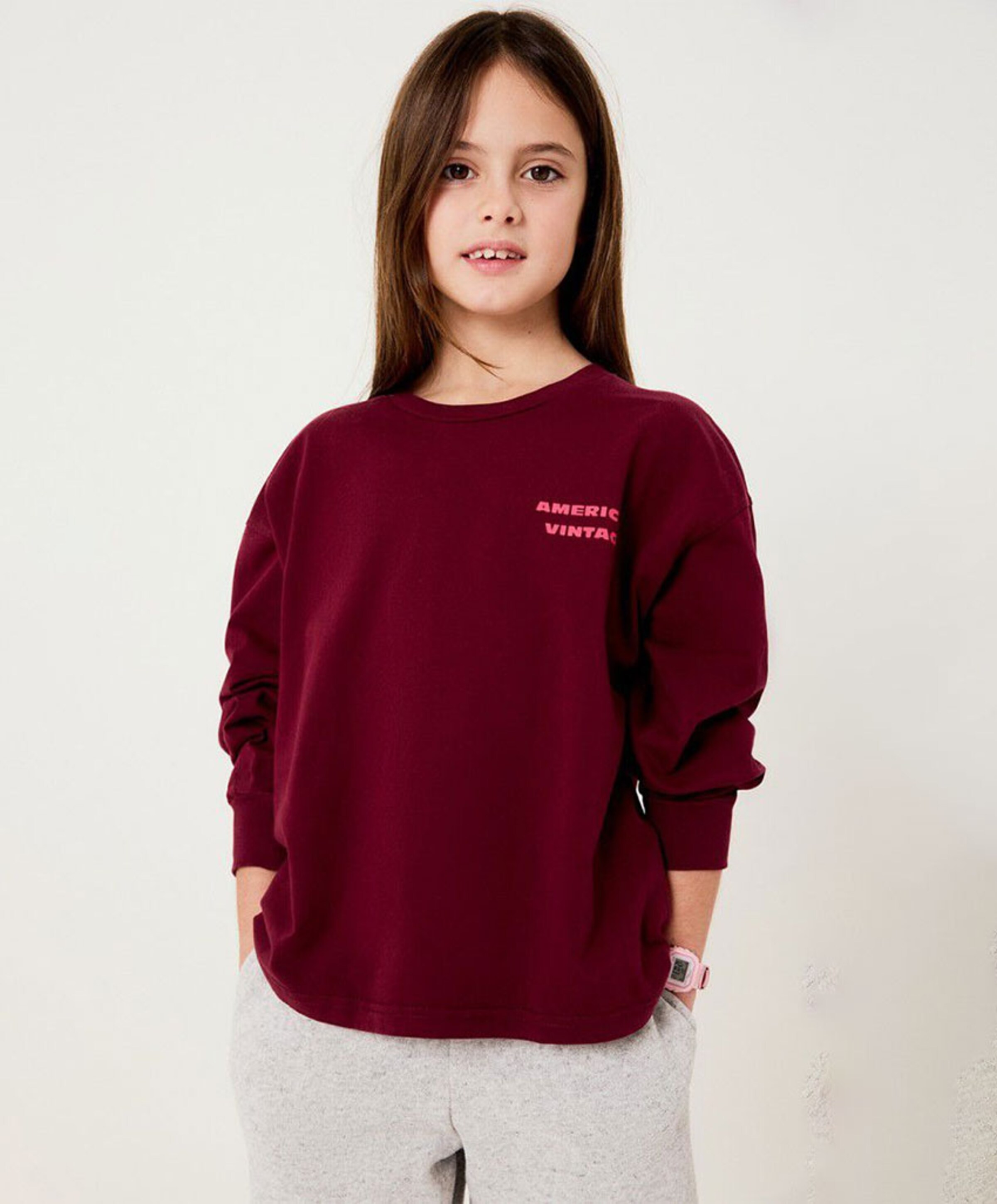 American Vintage Uniseks sweater  bordeaux