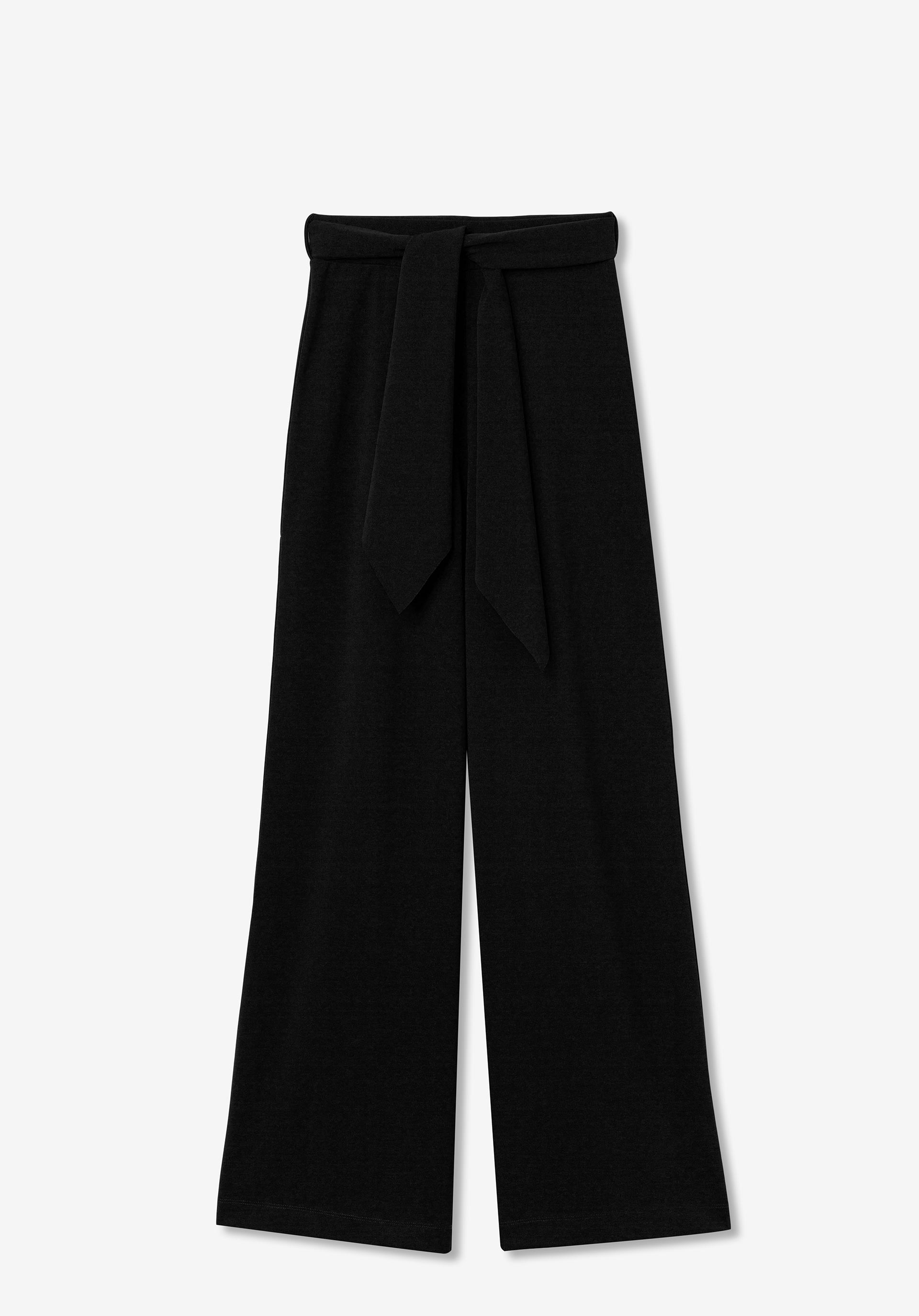 Calças Wide Leg com Cinto