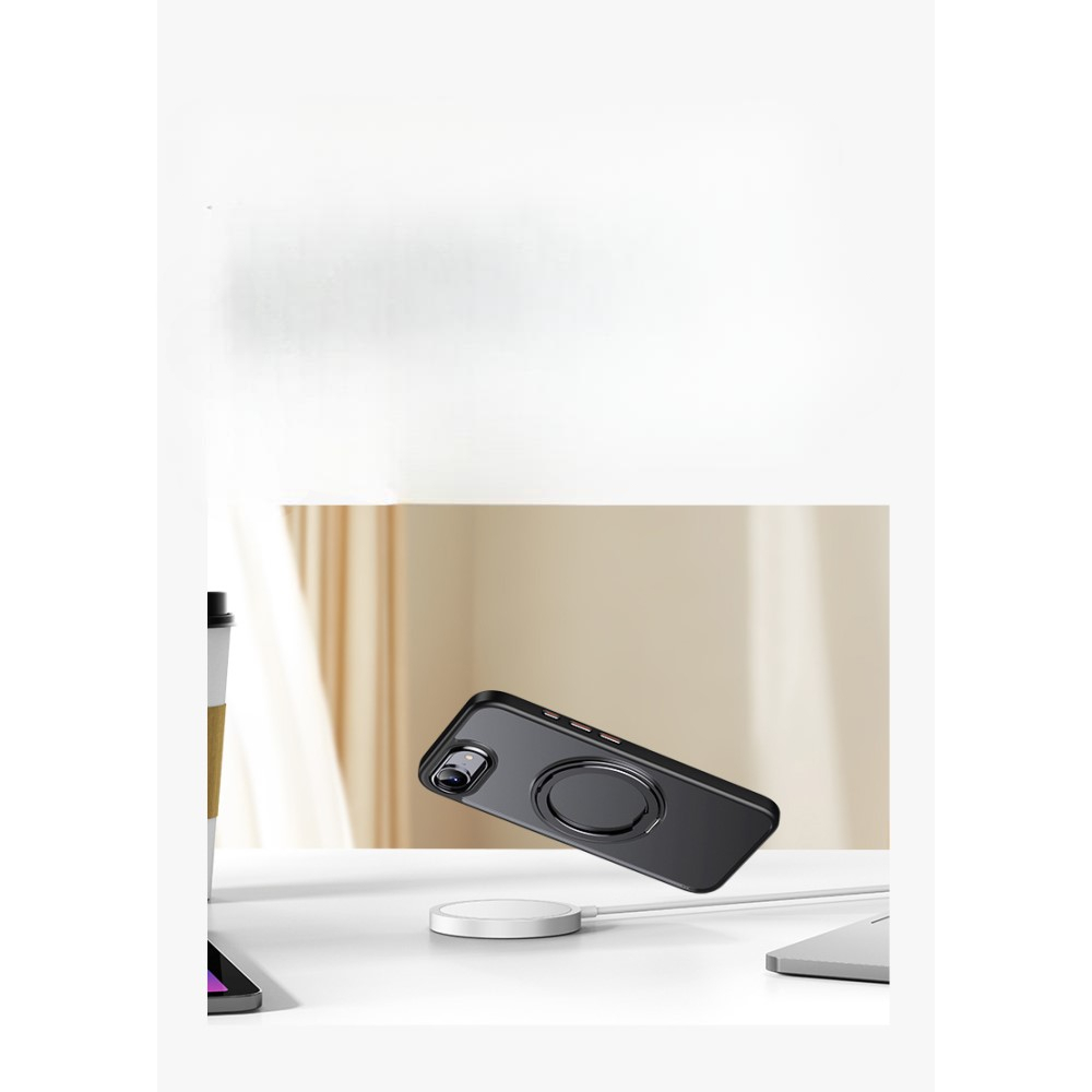 iPhone 16e MagSafe Hybrid Hülle mit TPU Bumper   Kickstand - Grau
