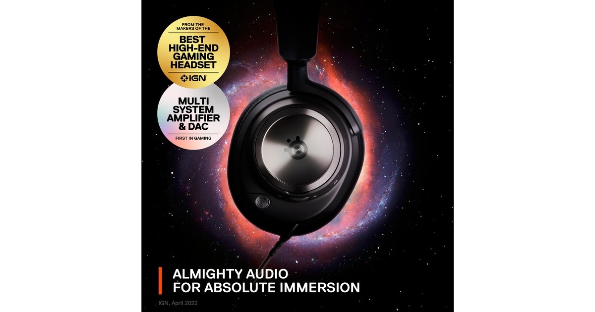 SteelSeriesArctis Nova Pro over-ear gaming headset  (Zwart, Pc, PlayStation 4, PlayStation 5, Nintendo Switch)