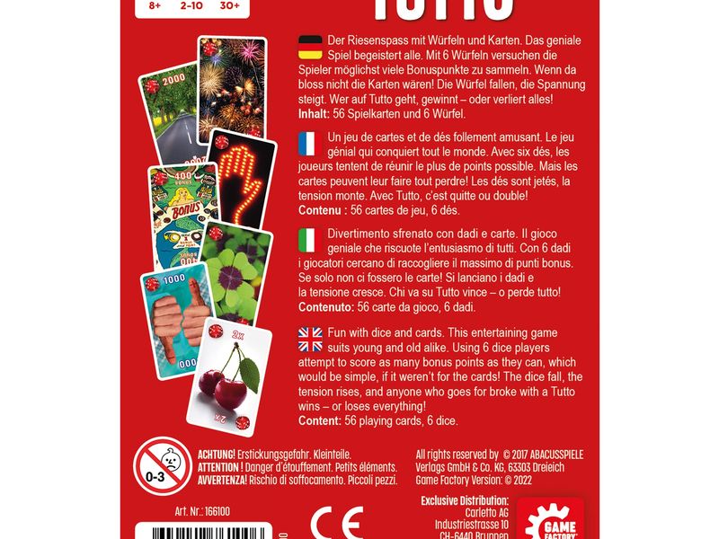 Game Factory Kartenspiel Tutto Multilingual Das Familienspiel