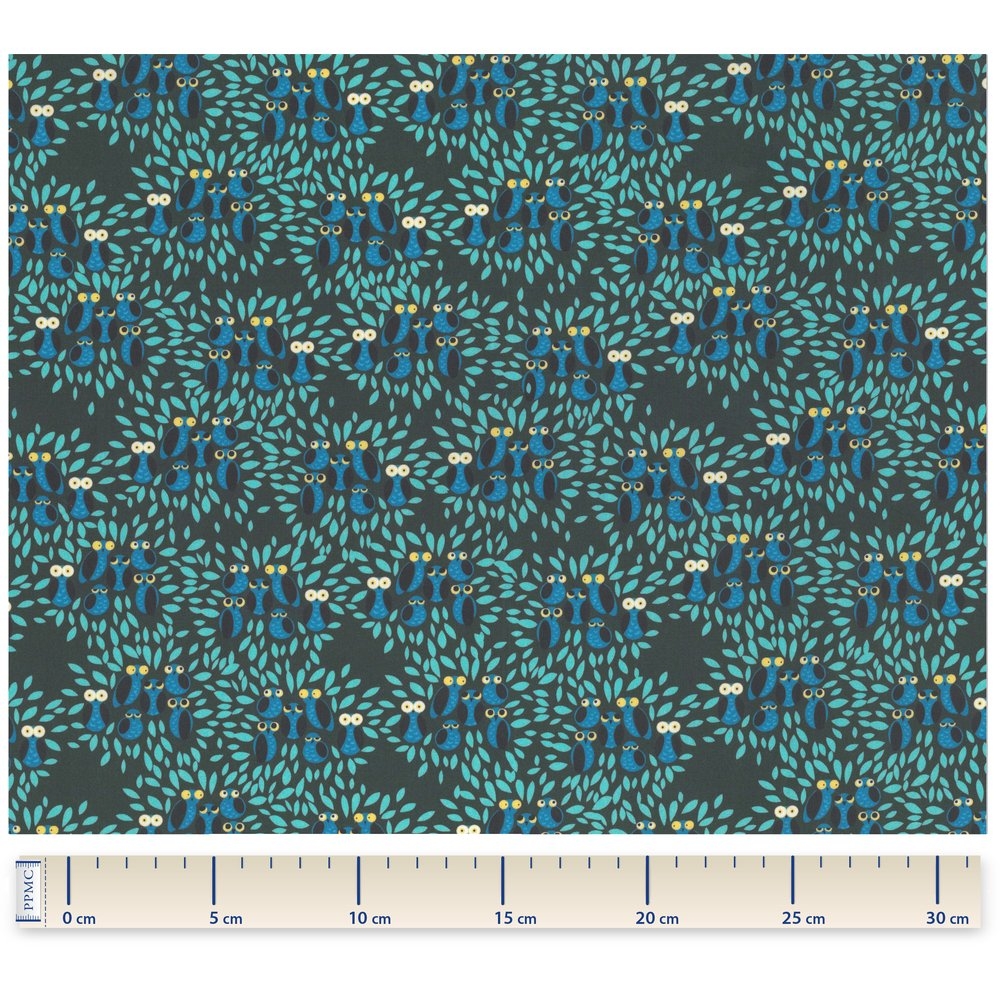 Coupon Tissu 50 Cm Chouettes