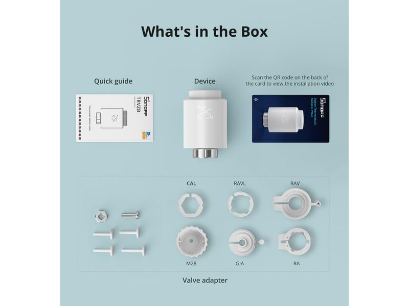 SONOFF Smarter Thermostat Radiator Zigbee Thermostatisches Ventil für Smart Zigbee Heizkörper