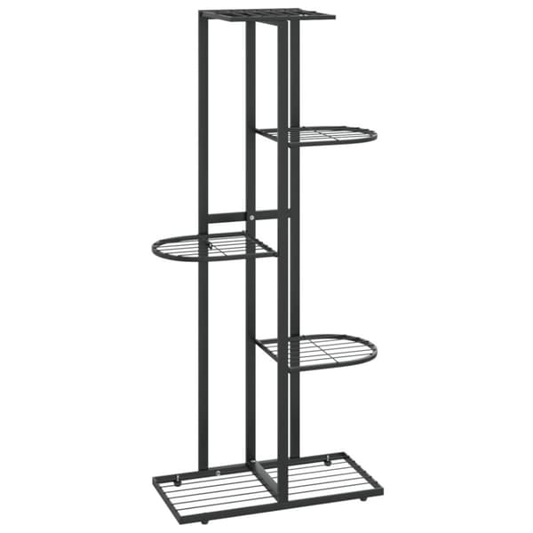vidaXL Blomsterstativ med 5 etasjer 43x22x98 cm svart metall