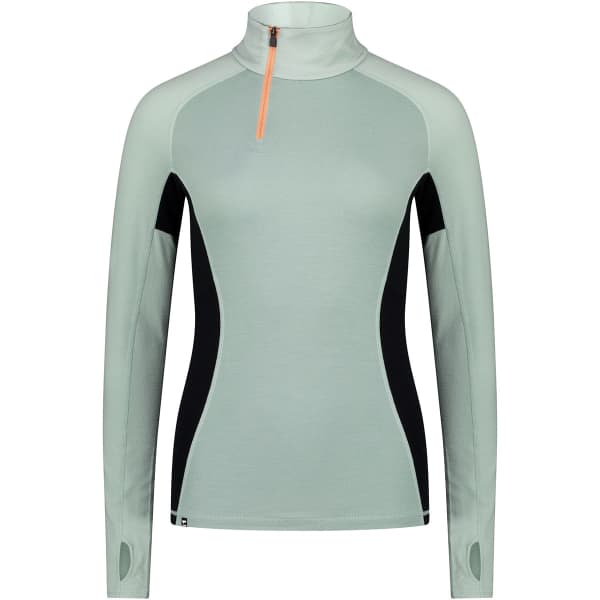 T-shirt thermique MONS ROYALE W OLYMPUS HALF ZIP GLACIER/DEW/BLACK