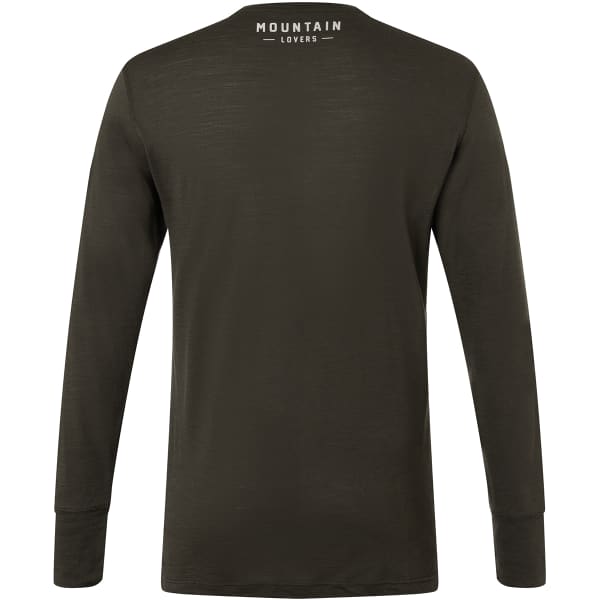 T-shirt randonnée SUPER.NATURAL M MOUNTAIN LOVERS LS BLACK INK/FEATHER GREY