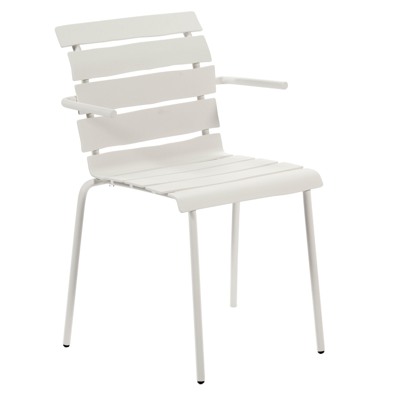 Valerie Objects Aligned tuinstoel met armleuning off white