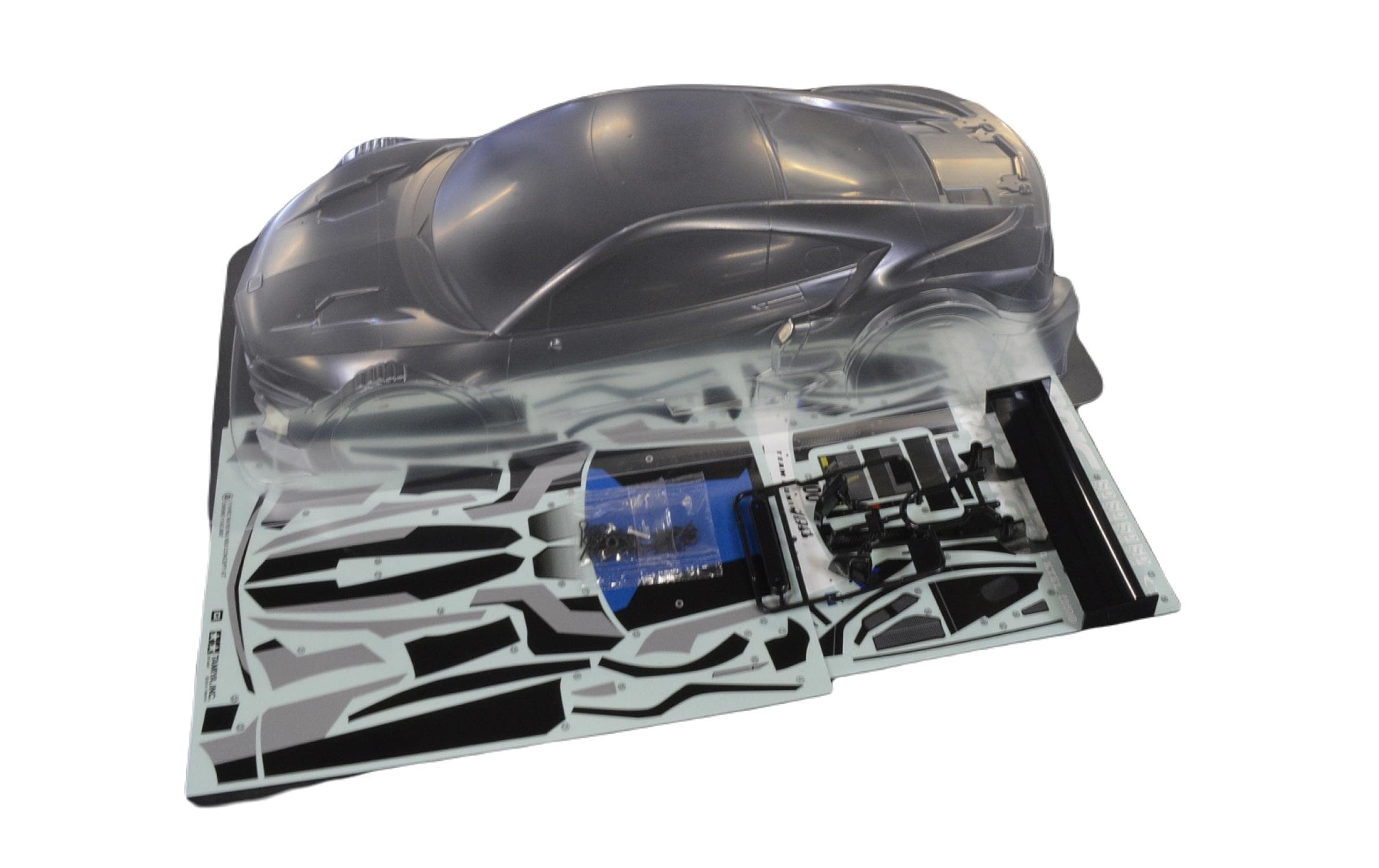 Karosserie Raybrig NSX Concept-GT, unlackiert, 190 mm, 1:10Transparente Lexan Karosserie für On-Road Modelle