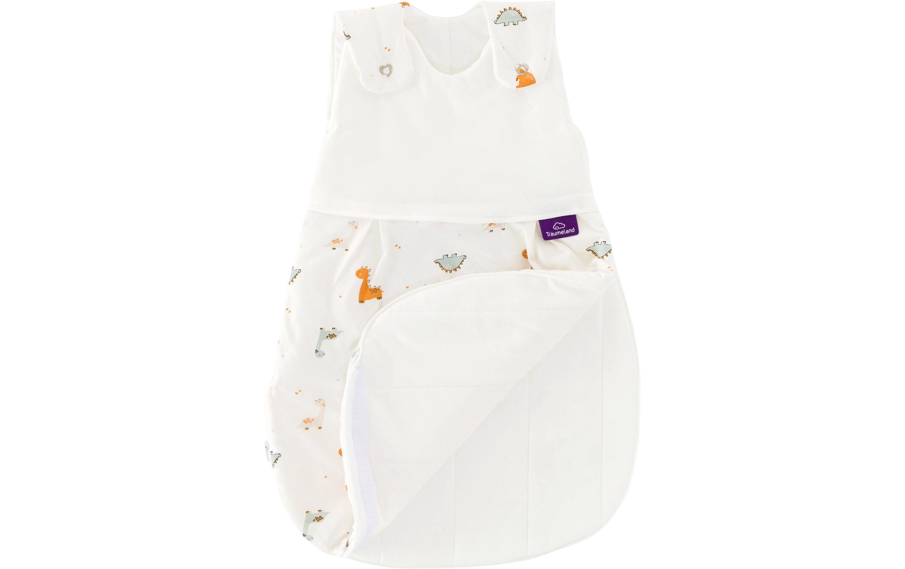 Baby-Ganzjahresschlafsack Dinolino Grösse 56/62Hochwertiger Babyschlafsack im verspielten Dino-Design