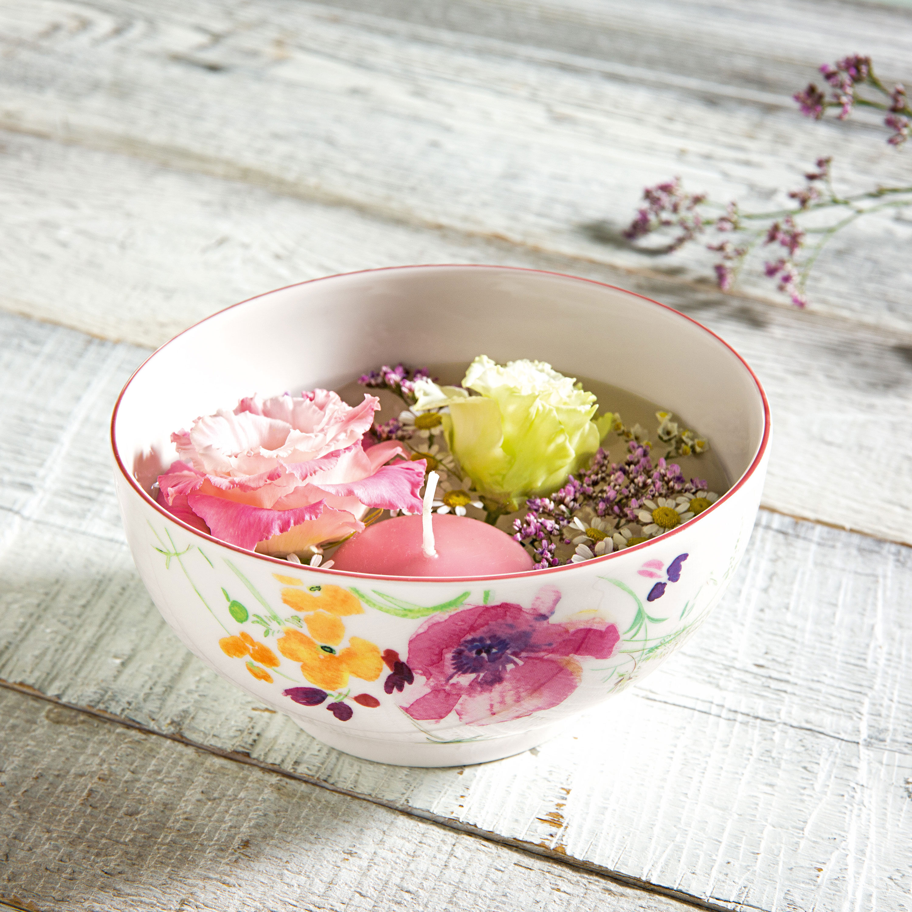 Mariefleur Cereal bowl Multi-colored, 17 oz, Premium Porcelain