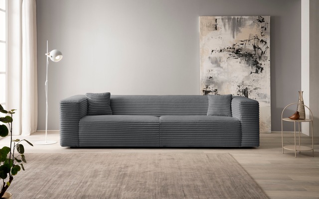 Home affaire 3-Sitzer »BAKELS, Couch in Cord oder Boucle-Stoff, Sofa im modernen Design« bequemer Sitzkomfort,in 2 Stoffen und 8 Farben lieferbar