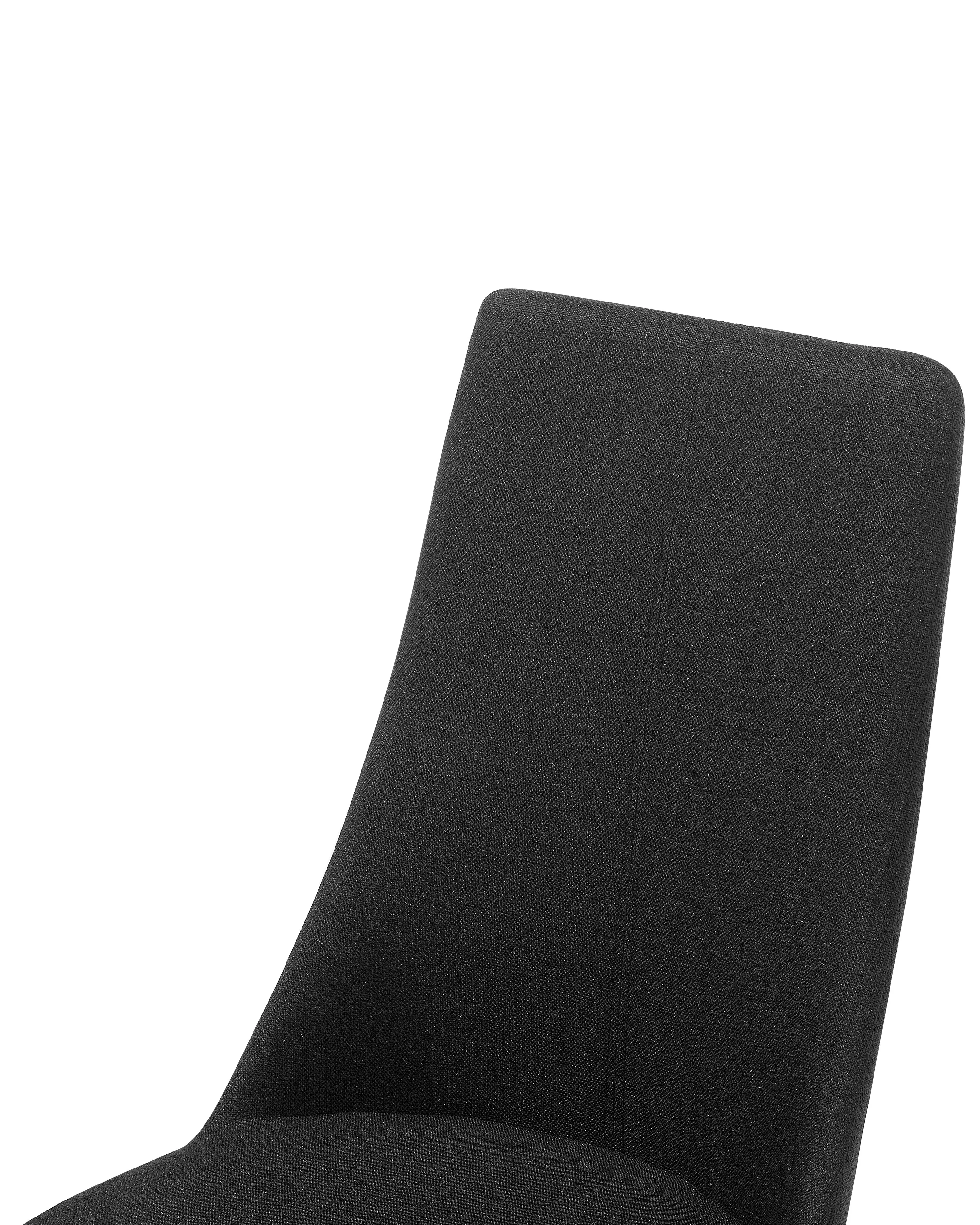 Set van 2 eetkamerstoelen CLAYTON Stof Zwart