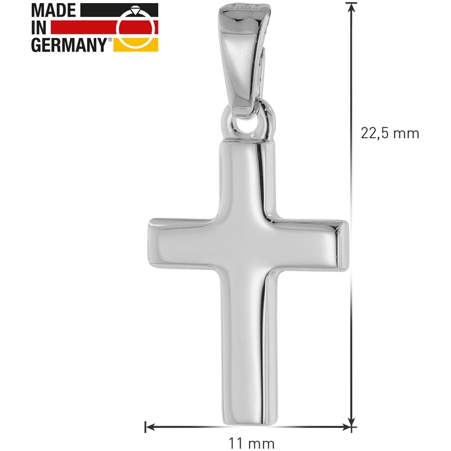 trendor Kreuz mit Halskette für Kinder 925 Silber silver