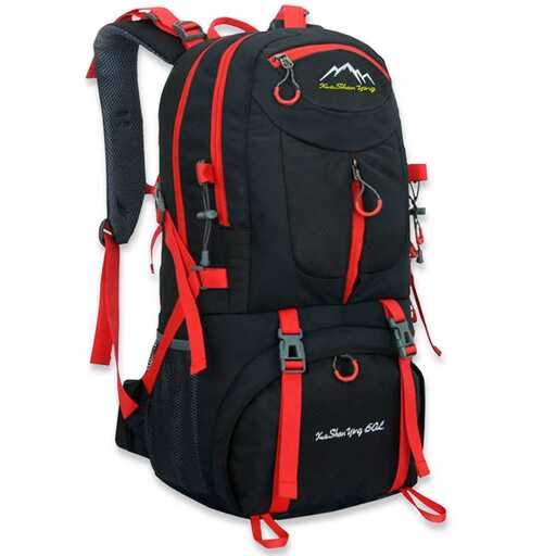 Mochila impermeável Ozio de 60 litros com 8 bolsos múltiplos para trekking.