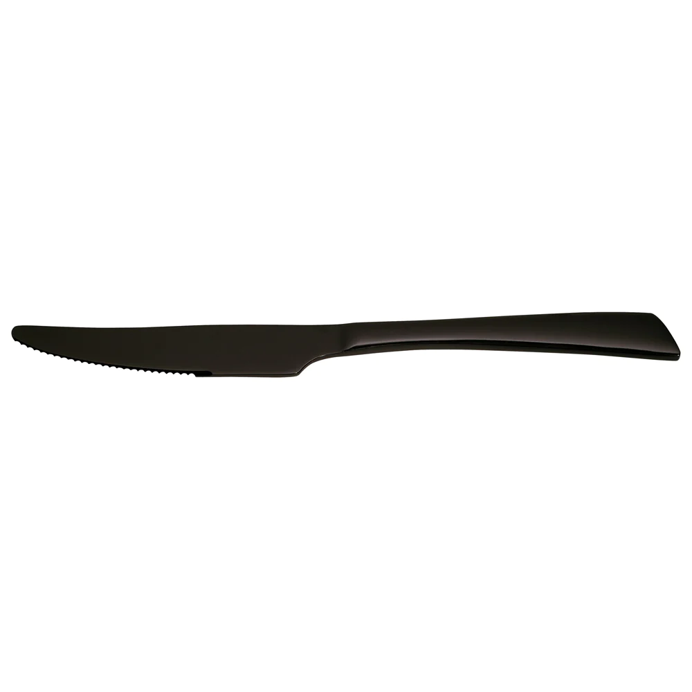 Couteau de table monobloc Delta black inox (lot de 6) Jean Dubost