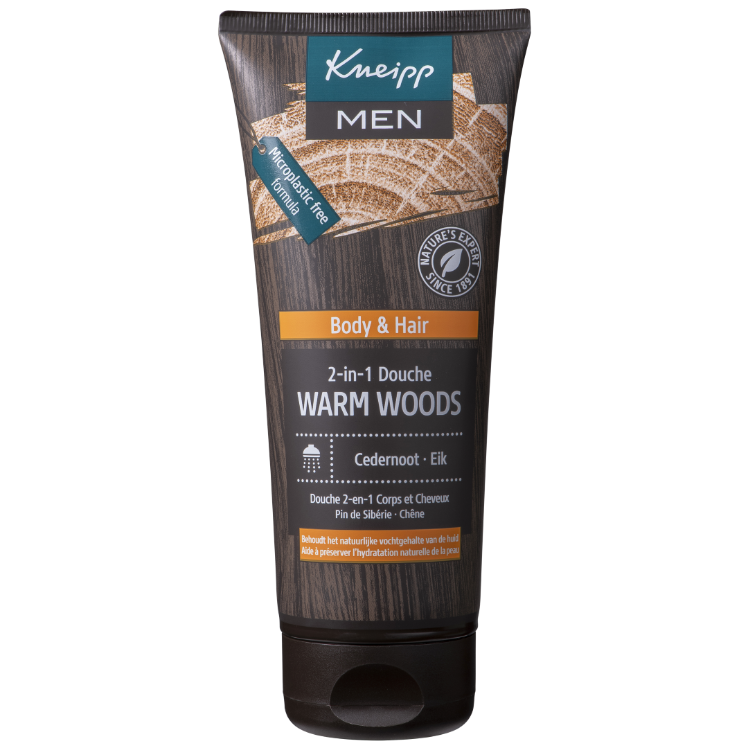 Kneipp Men body & hair 2-in-1 douche warm woods (200 ml)