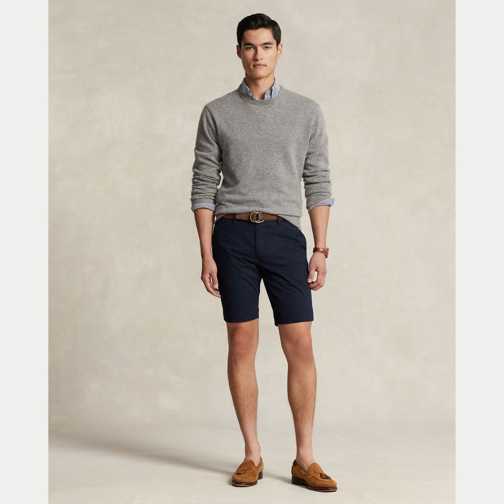 Stretch Slim Fit Chino Shorts Herre Navy