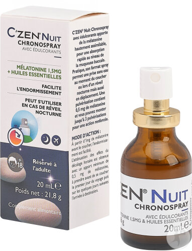 C'ZEN Nuit Chronospray Avec Édulcorants Complément Alimentaire Adultes 20ml