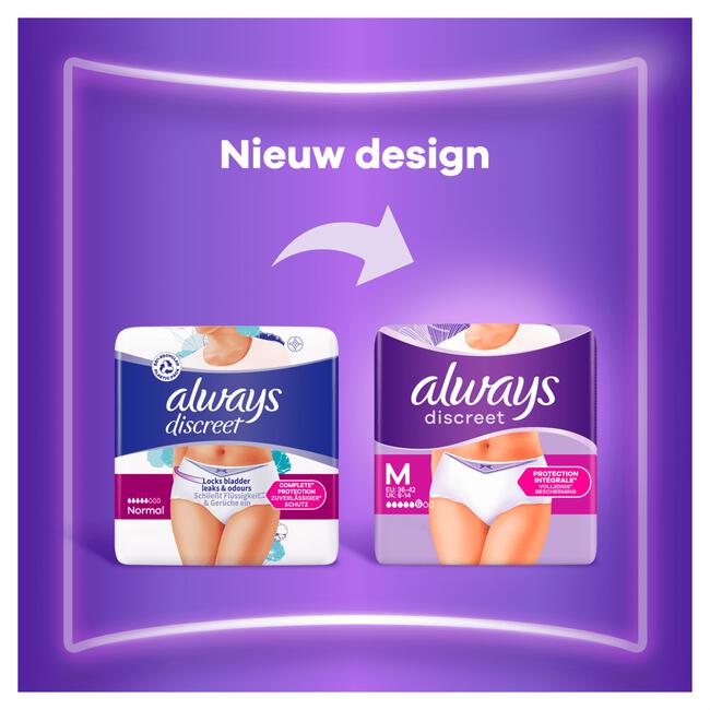 Always Discreet Incontinentiebroekjes Maat M 8 Stuks