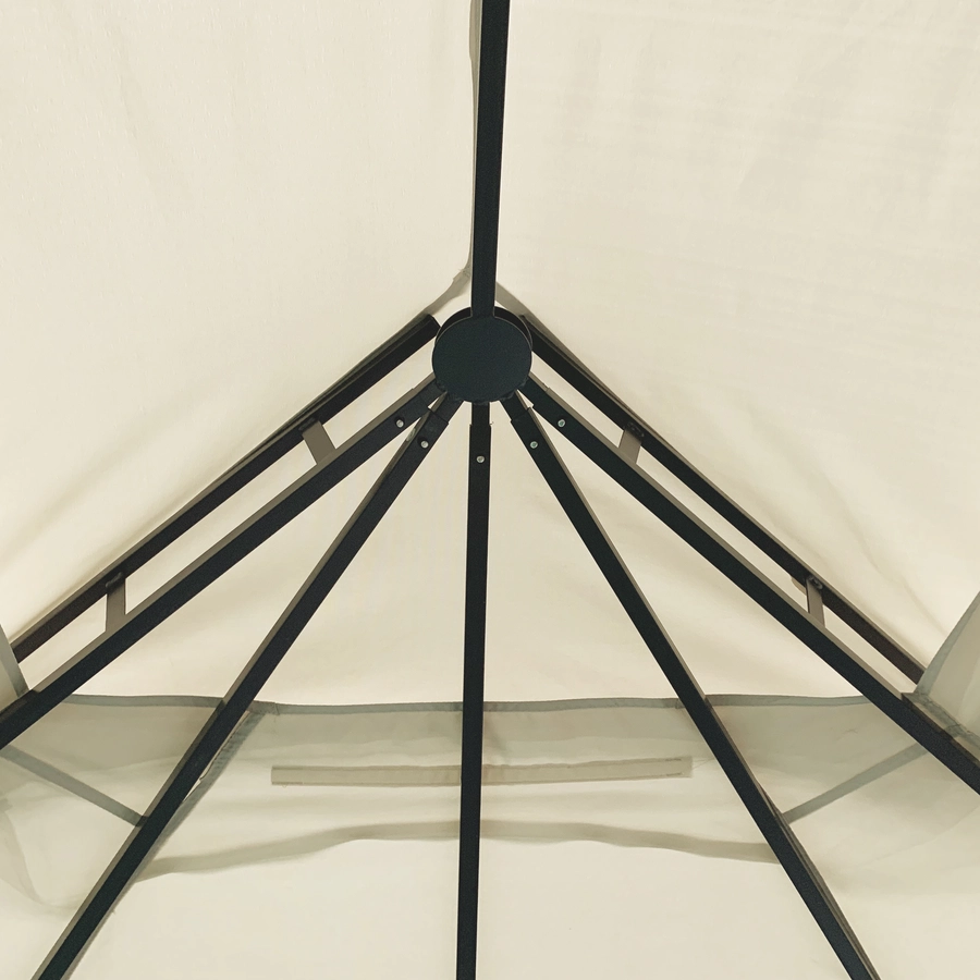 Outsunny Pavillon mit Doppeldach beige