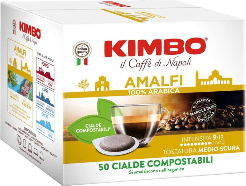 Kimbo - Amalfi - E.S.E Pads - Gemalen Koffie - 50 Stuks