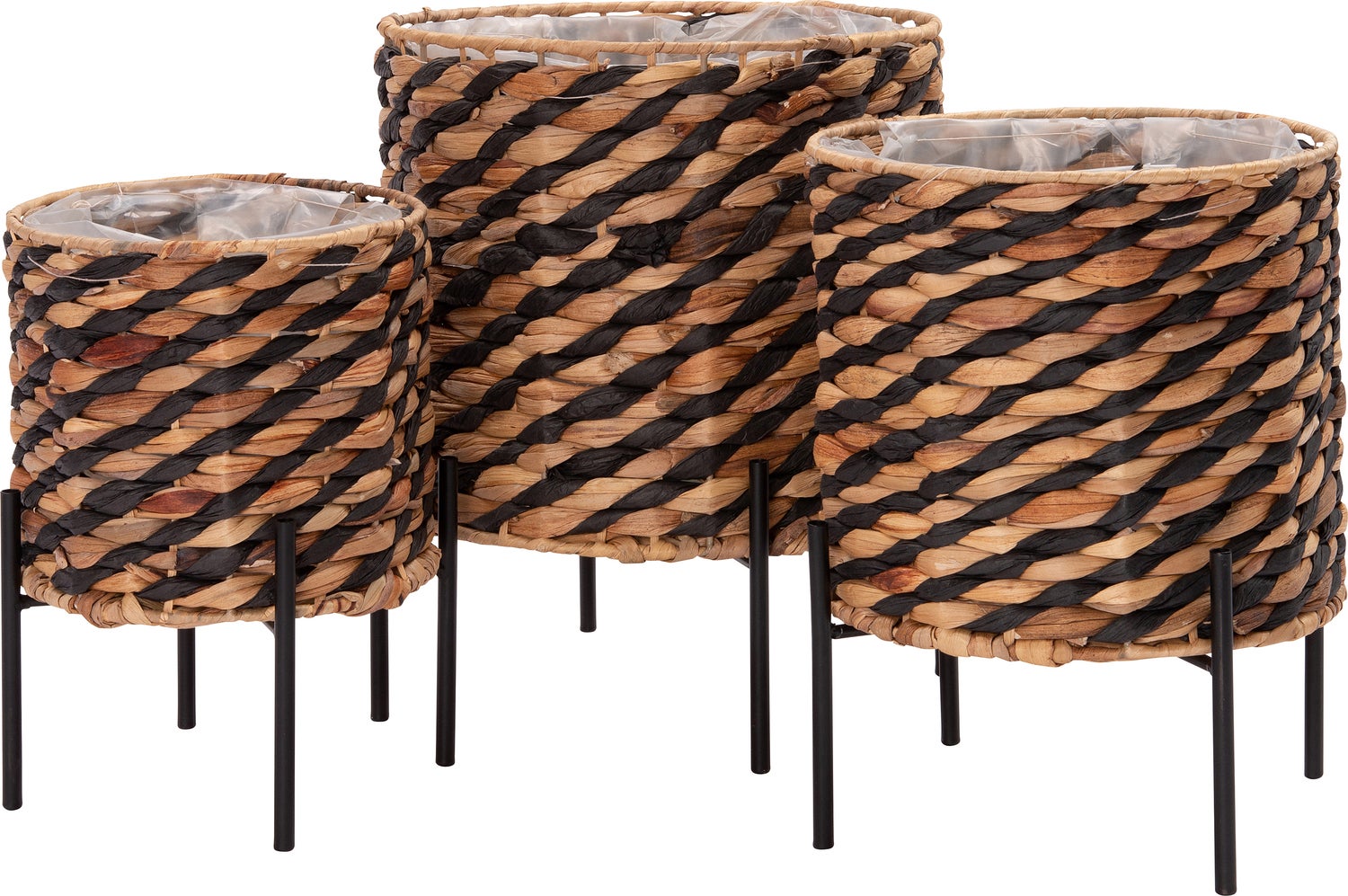 Intratuin plantenmand op poten Amani naturel D 34 H 33 cm