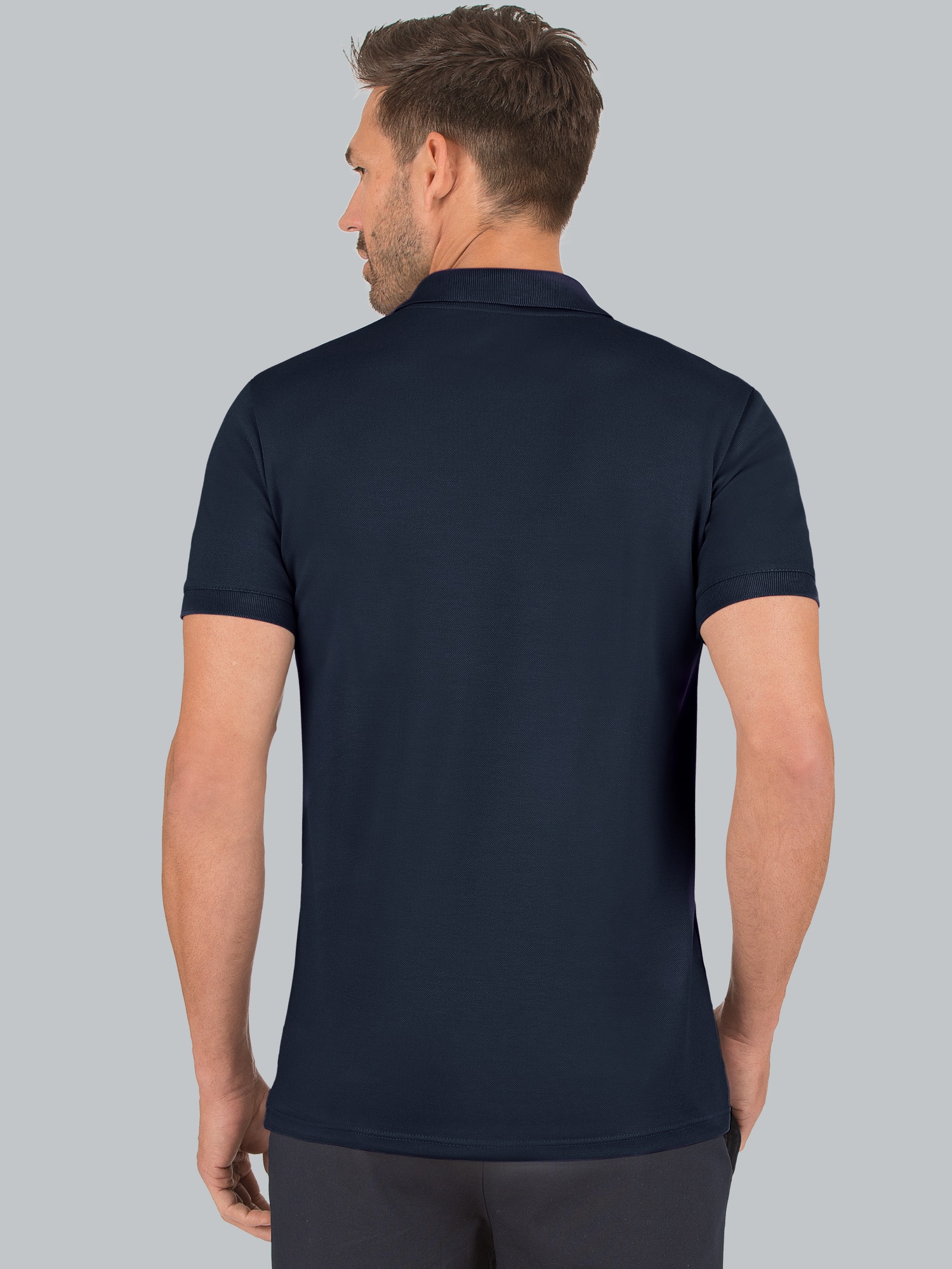 Poloshirt aus elast. Piqué Navy