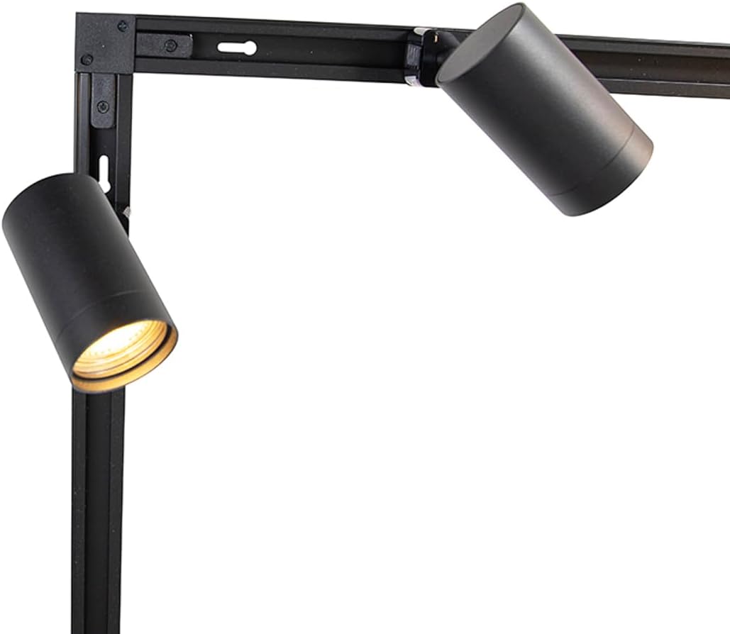 QAZQA - Modern Modernes 1-Phasen-Schienensystem Komplettset I Spotlight I Deckenspot I Deckenstrahler I Strahler mit 14 Spot I Spotlight I Deckenspot I Deckenstrahler I Strahler I Lampe I Leuchtes sch
