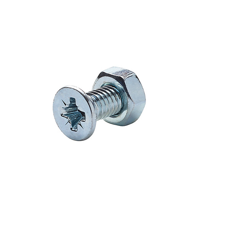 20 vis métaux tête fraisée acier zingué 4 x 12 mm