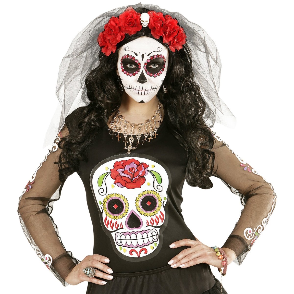Halloween Ring Blauw Schedel