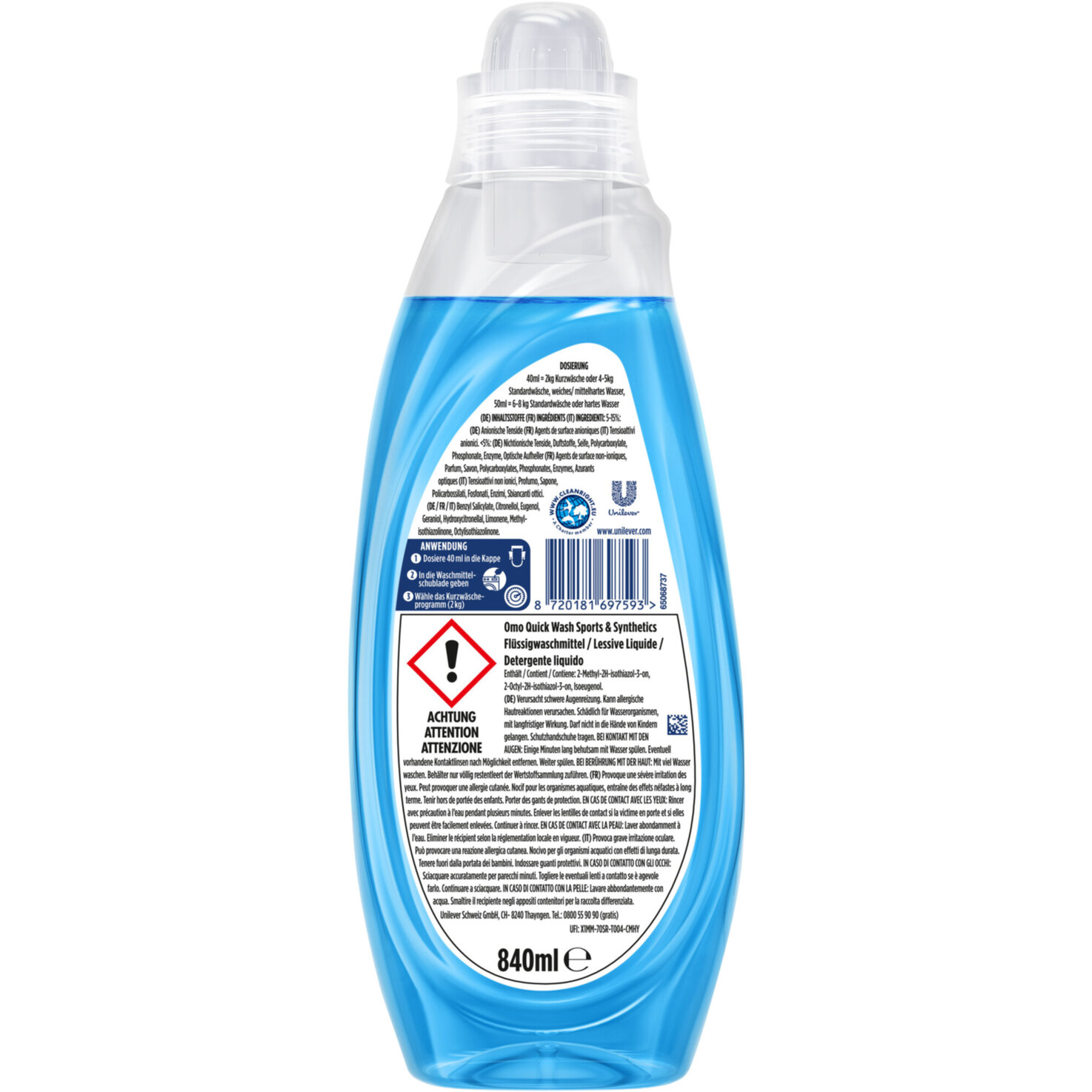 Omo Quick Wash Sport & Synthetic 21 Waschgänge