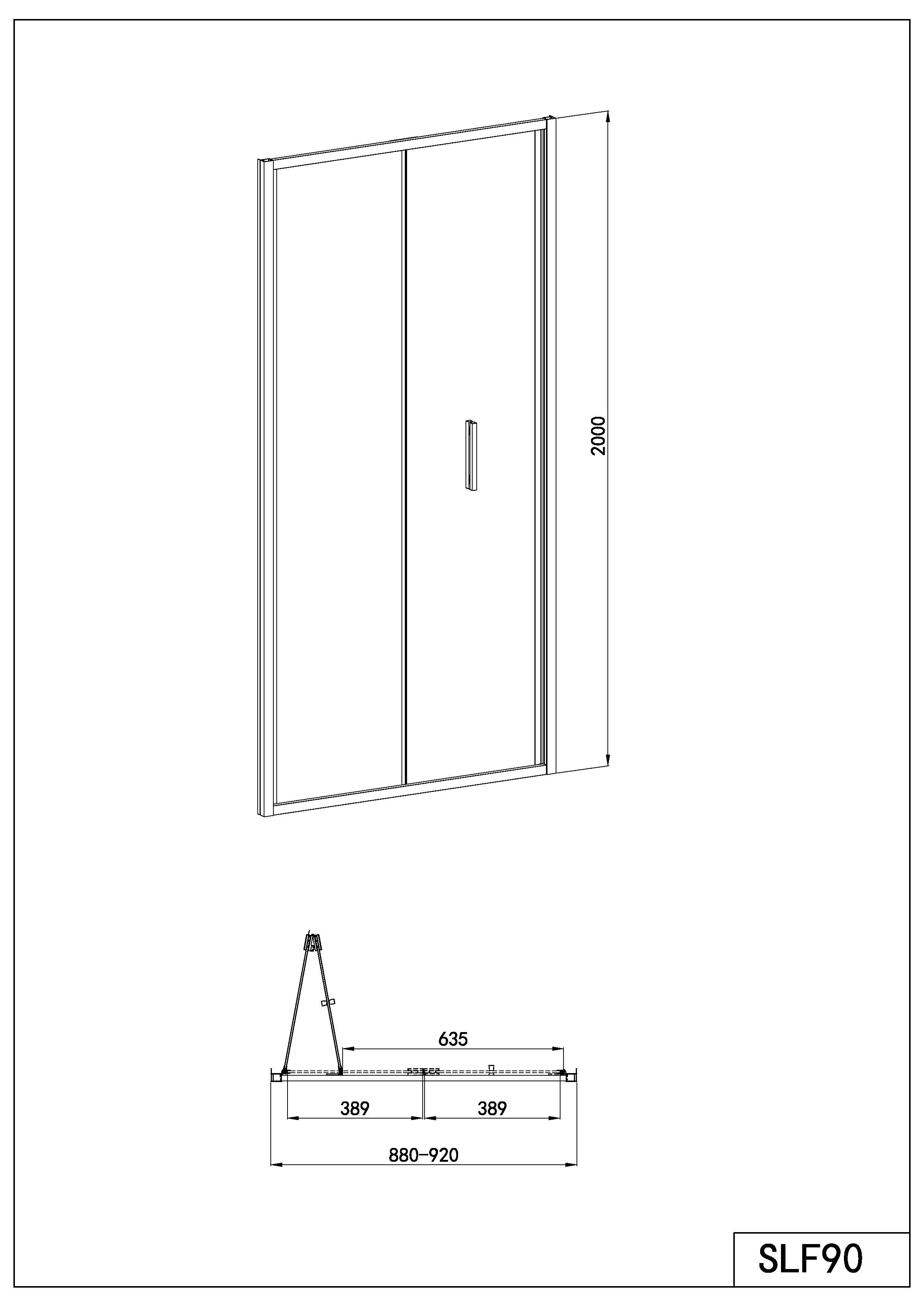 Badstuber Rano douchecabine met vouwdeur 90x90cm chroom