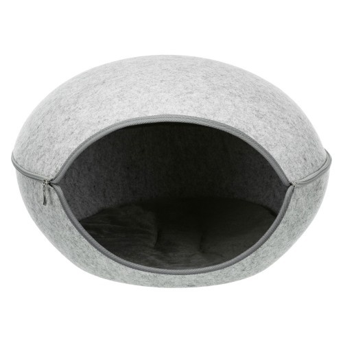 Trixie, uma toca macia em forma de lua para gatos.
