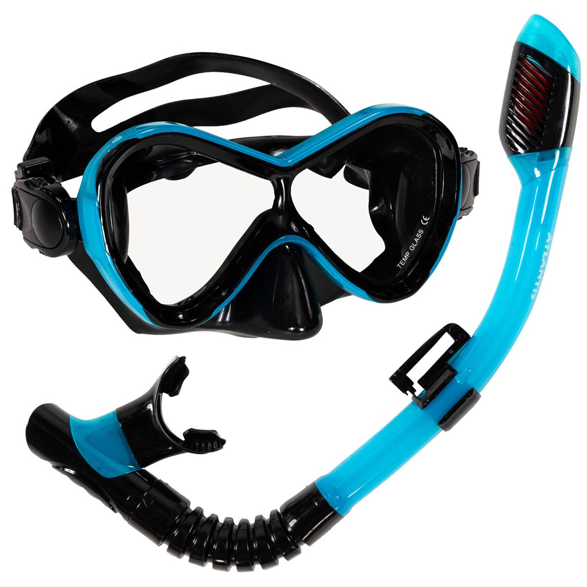 Atlantis Abaco Snorkelset - Black/Blue