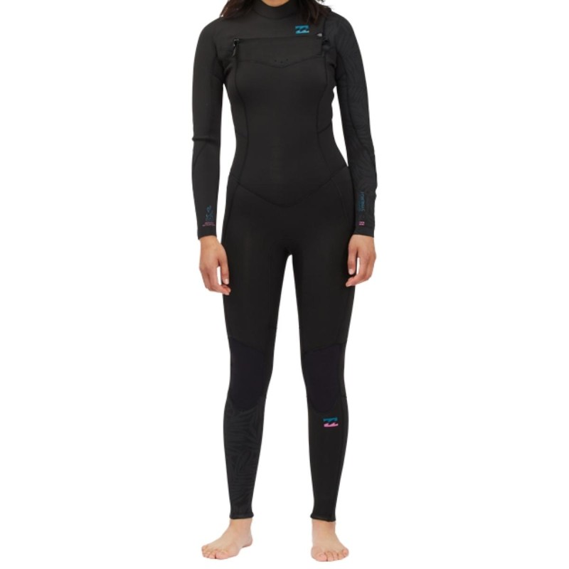 Combinaison Billabong Femme Synergy Chest Zip 4/3mm Black - The Corner Shop