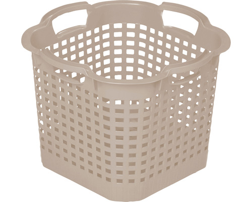 Tuinmand, multifunctionele mand van kunststof, 40 x 40 x 29,5 cm, beige