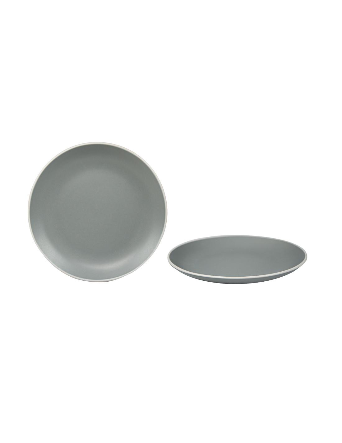 ASSIETTE A DESSERT PASTEL 19.5CM GRIS GRES