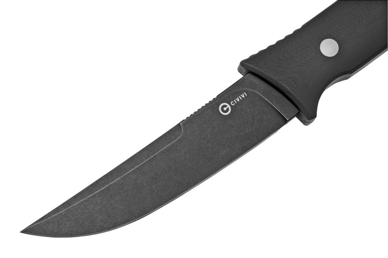 Civivi Tamashii C19046-3 Black G10, Blackwashed vaststaand mes, Bob Terzuola design