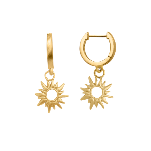 byBiehl Sun Wild Hoops, Gold Plated