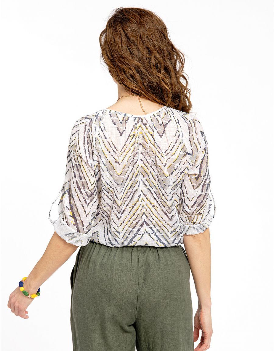 Blouse imprimée 100%coton
